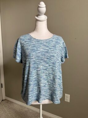 croft & barrow Blue Space-Dye Short Sleeve Tee